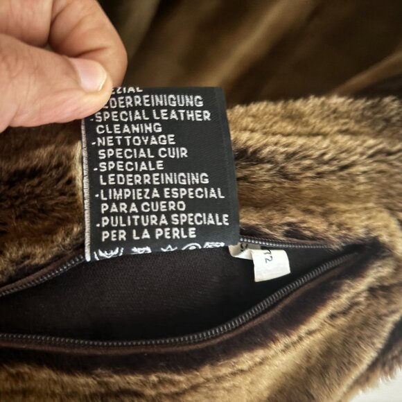 VTG Harry Rosen Brown Lambskin Button-up Shearling Jacket/Coat- 40/Medium -Large - Picture 10 of 16